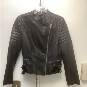 Forever 21 Size Large Faux Leather Motorcycle Jacket. Hardly Worn!